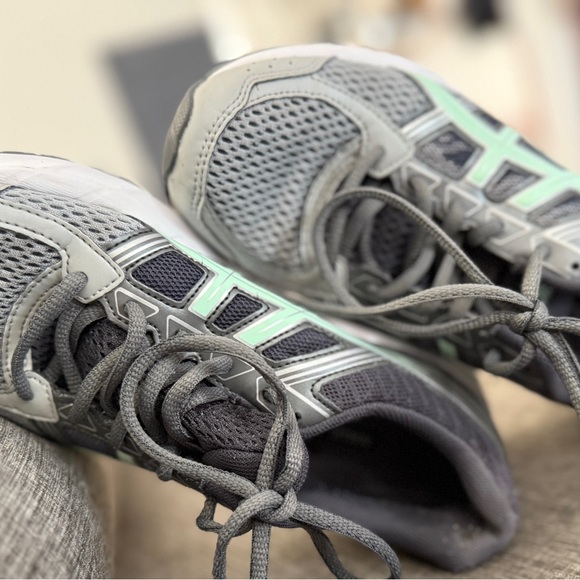 ASICS Running Shoes, Mint Green & Grey women Tennis, Athletic, Gel-Contend 4 - Picture 12 of 16
